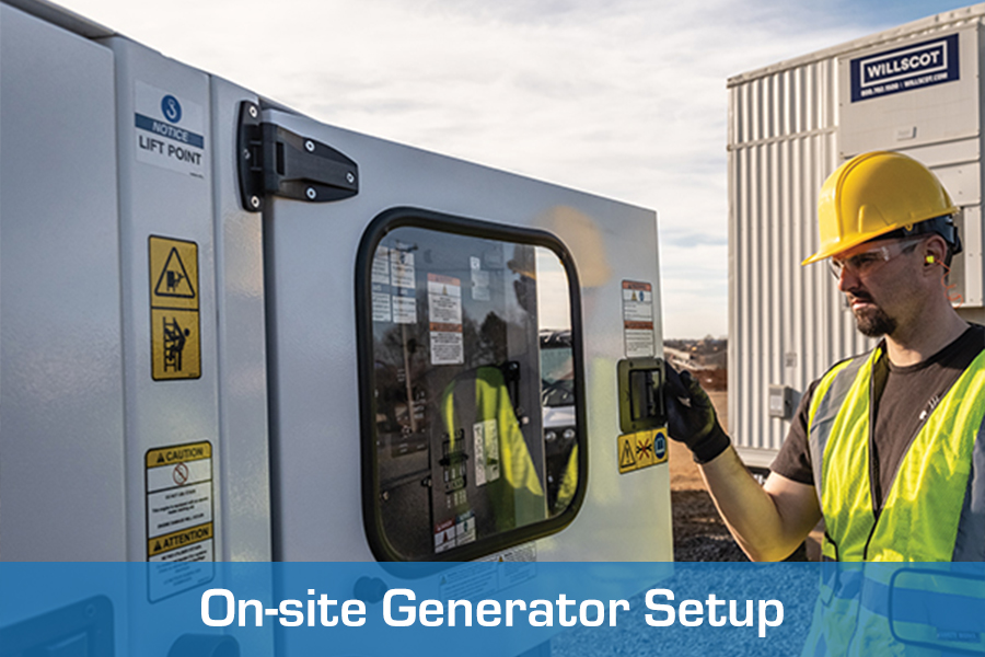 on site generator setup